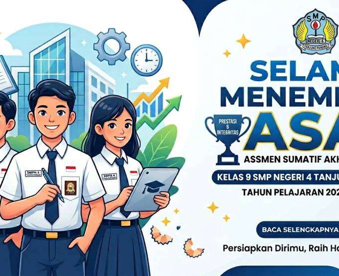 Persiapan Matang, SMP Negeri 4 Tanjungpandan Siap Laksanakan Asesmen Sumatif Akhir Jenjang (ASAJ) Kelas 9