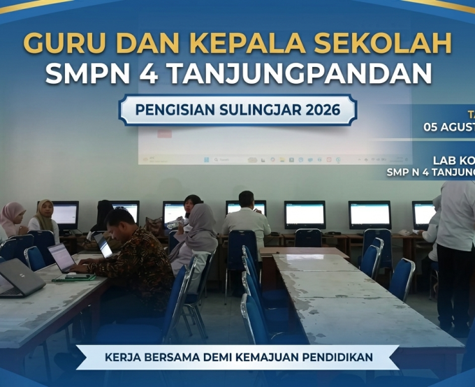 Tingkatkan Kualitas Pendidikan, Guru dan Kepala SMP NEGERI 4 Tanjungpandan Bersama-sama Isi Sulingjar 2026