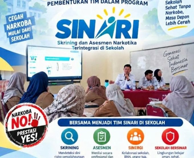 Sosialisasi Program SINARI BNN di SMPN 4 Tanjungpandan: Wujudkan Sekolah Bebas Narkoba